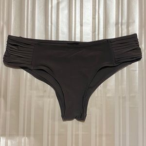 Dark Gray Cheeky Bikini Bottoms
